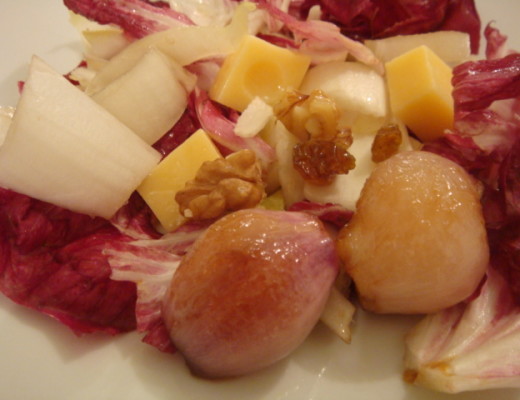 insalta di radicchio e scalogno