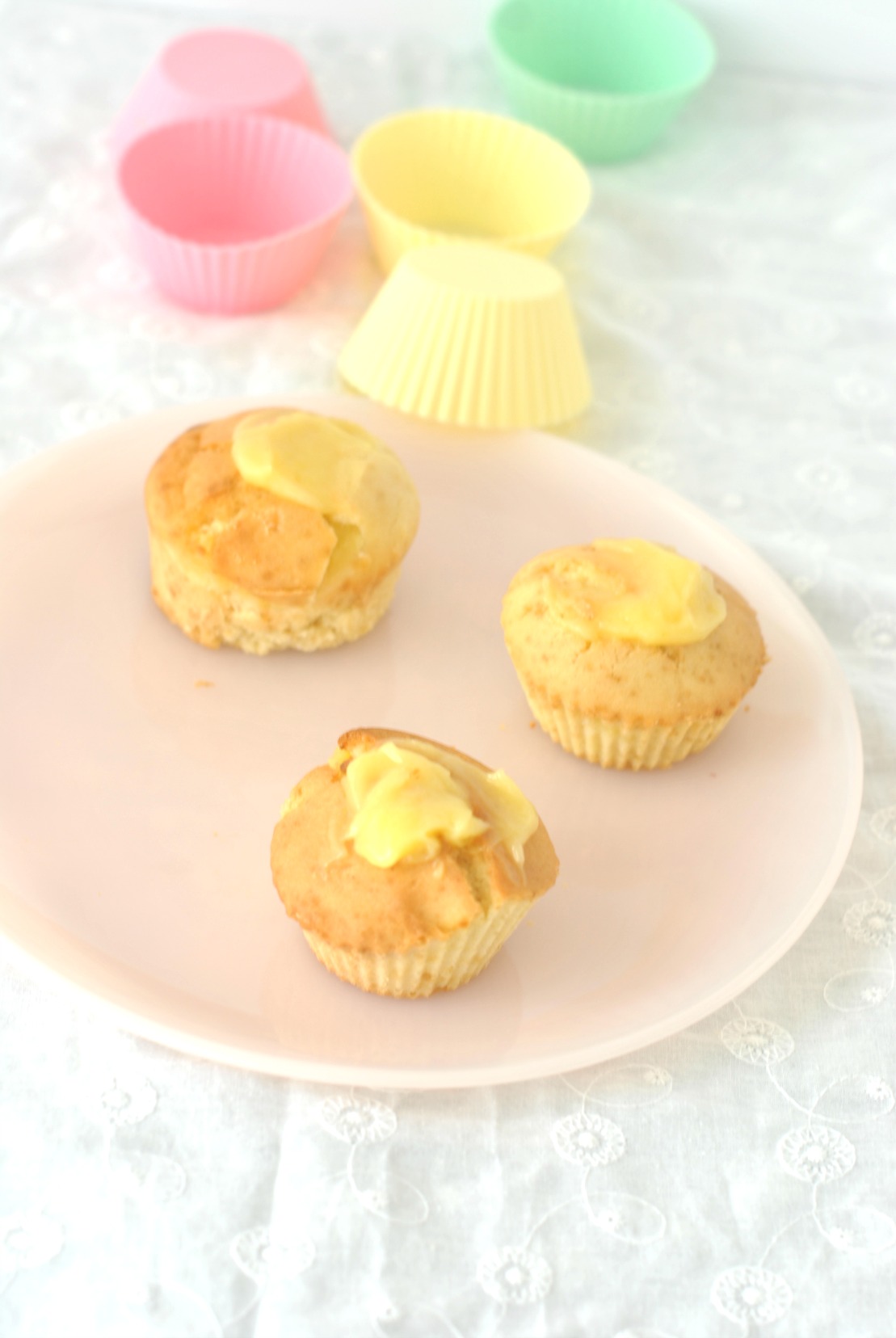 muffin sin gluten con lemon curd