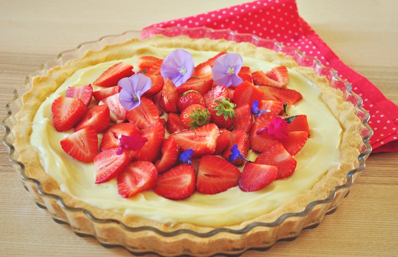 crostata mascarpone e fragole